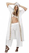 COTTON HOODED KIMONO